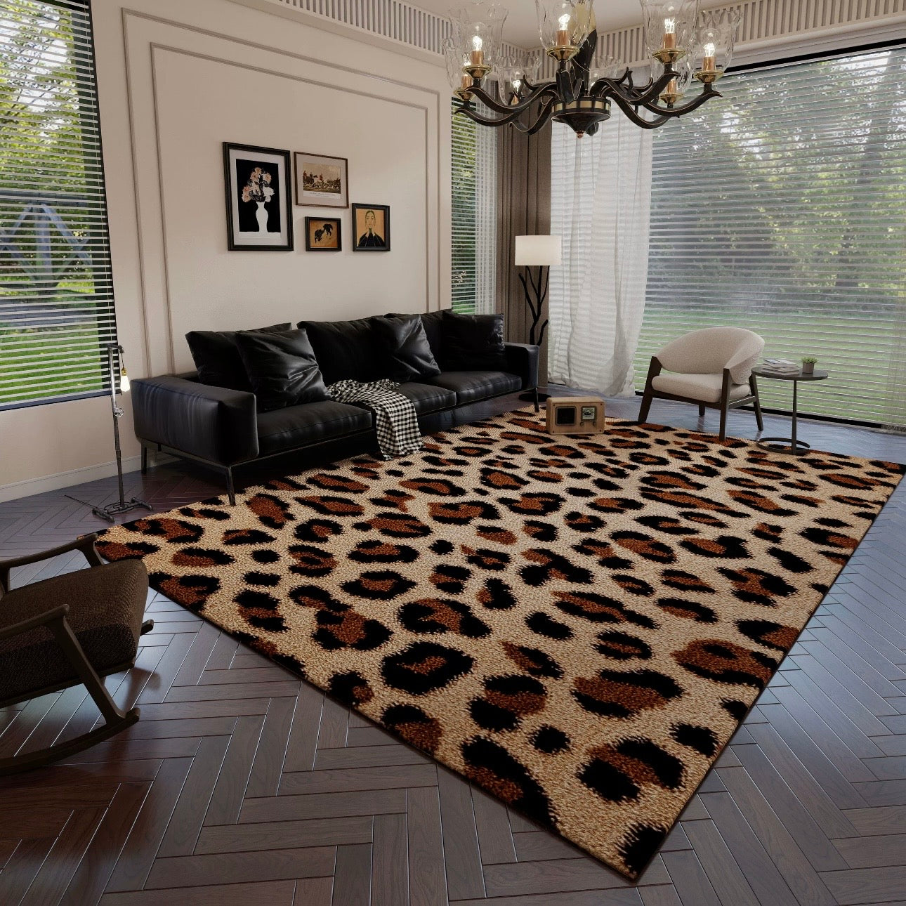 Golden Leopard Rug – Savage Elegance
